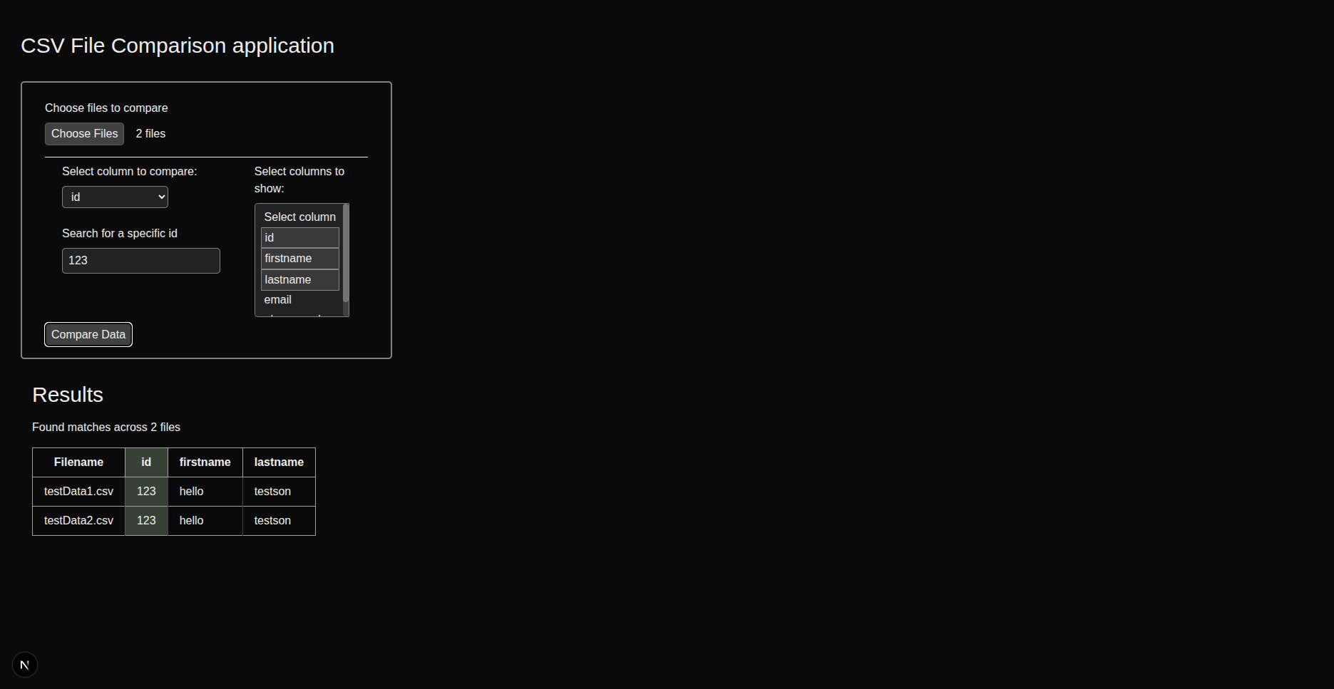Csv comparison app thumbnail